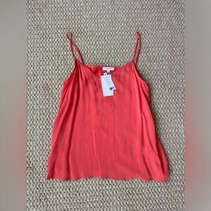 Layla Cami in Coral Silk Blend by Equipment, Size Small